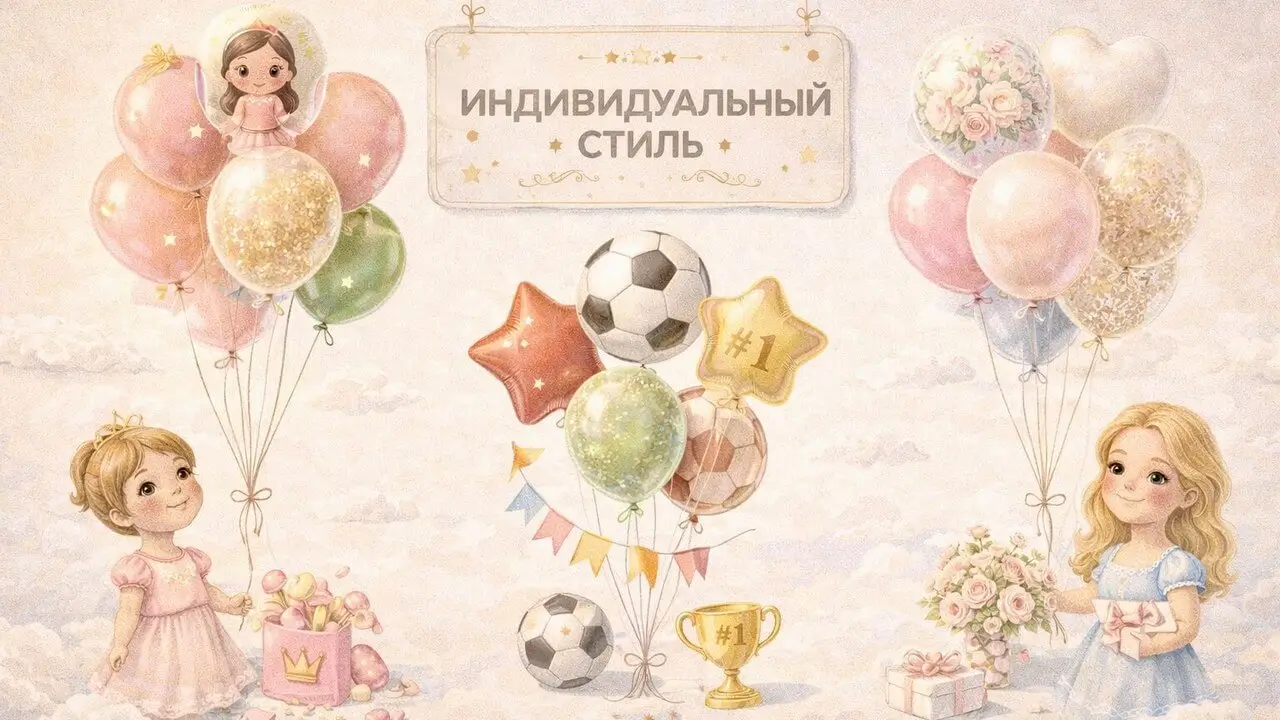 Иллюстрация к статье - Индивидуальный стиль в воздушных шарах