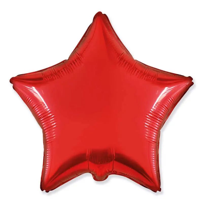 Воздушный шар - Звезда, Красный, 32"/80 см