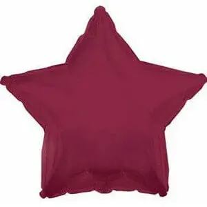 Воздушный шар - Звезда, Бургундия, 18"/45 см