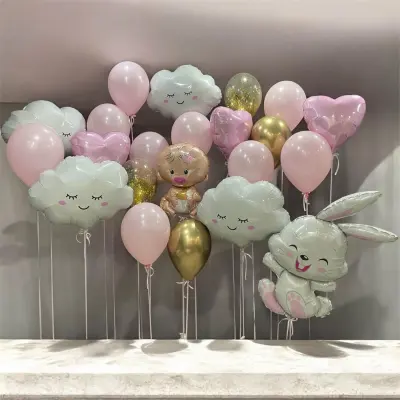 Воздушный шар - Выписка, стена из шаров