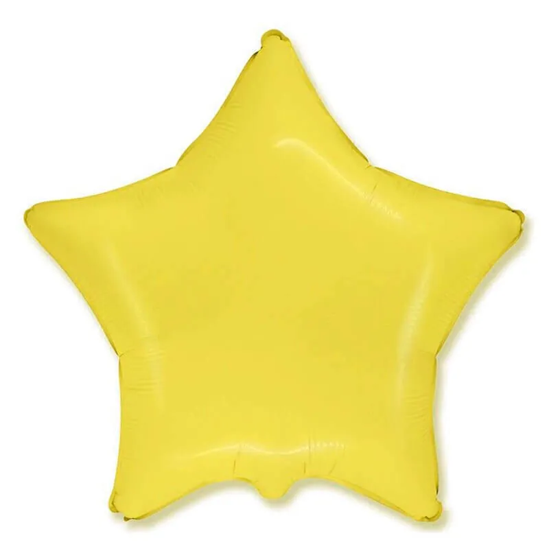 Воздушный шар - Звезда, Желтый, 18"/45 см
