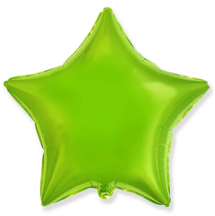 Звезда, Зеленый Лайм, 18"/45 см Воздушный шар - Звезда, Зеленый Лайм, 18"/45 см