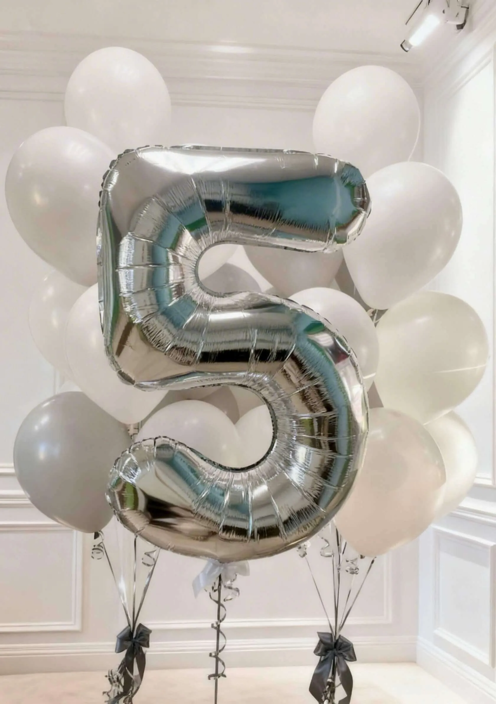 Воздушный шар - Цифра + 2 фонтана стандарт