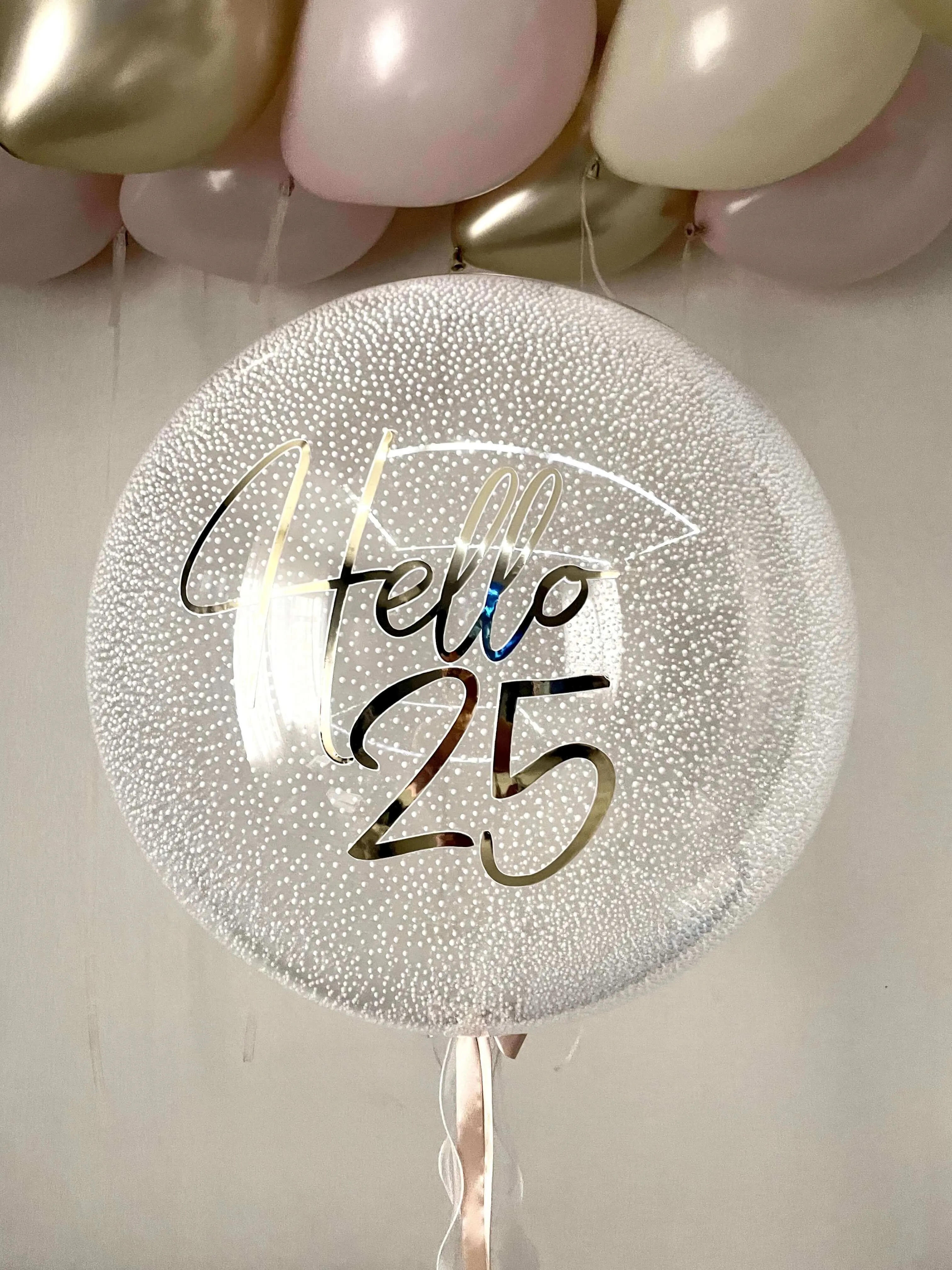 Воздушный шар - Комплект Баблс с пенопластом + шары в потолок