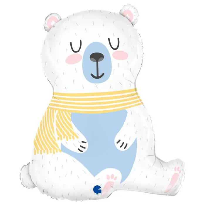 Воздушный шар - Фигура, Полярный мишка 34"/86 см