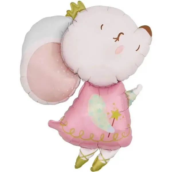 Воздушный шар - Фигура, Мышка Принцесса, 35"/89 см