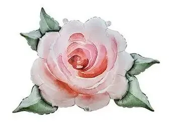 Воздушный шар - Фигура, Роза акварель, 32"/81 см