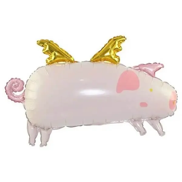 Воздушный шар - Фигура, Поросенок с крылышками, 27"/69 см