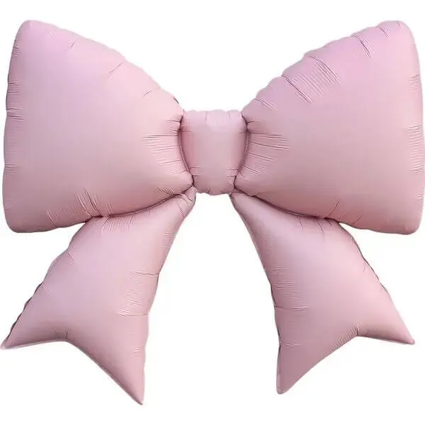 Воздушный шар - Фигура, Бант Розовый, сатин, 39"/99 см