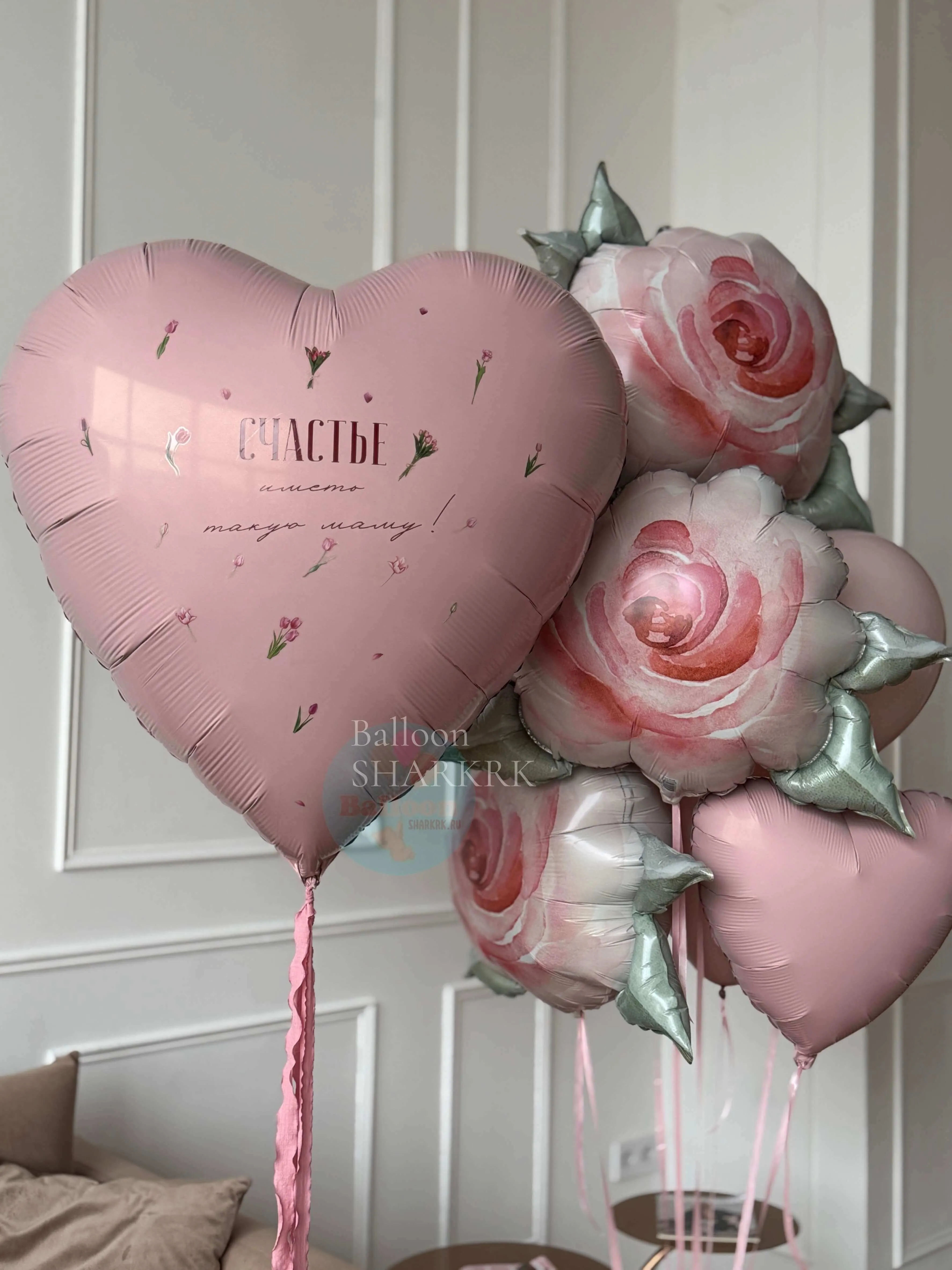 Воздушный шар - Цветочный комплект маме