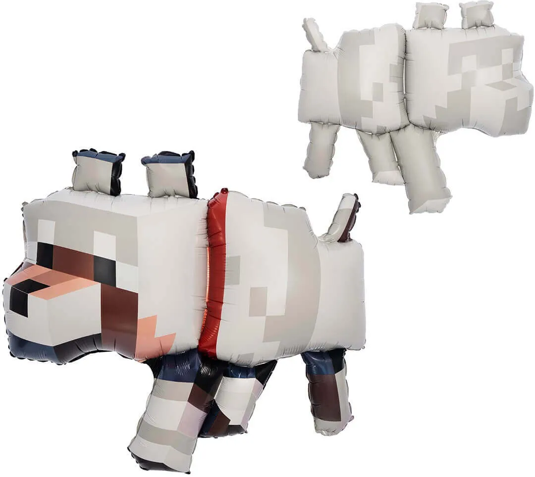 Воздушный шар - Фигура, Пиксельный Волк 35''/89 см 