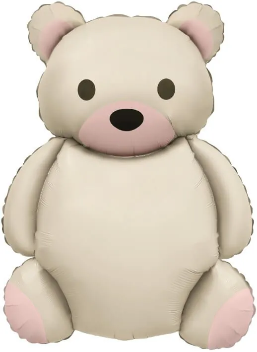 Воздушный шар - Фигура, Мишка Кремовый Сатин 35''/89 см 