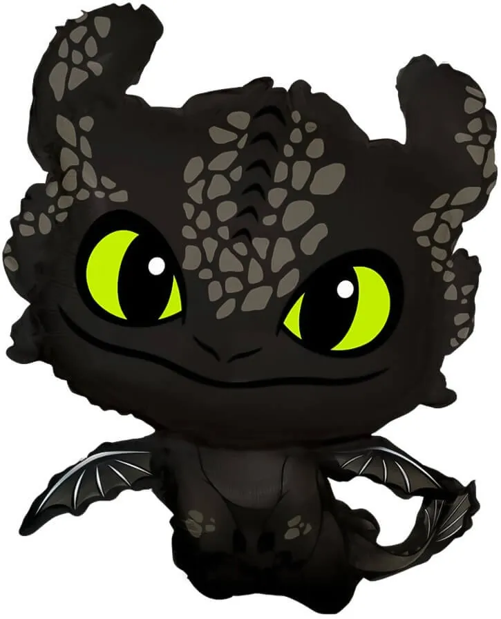 Воздушный шар - Фигура, Любимый Дракон, Черный 32''/81 см