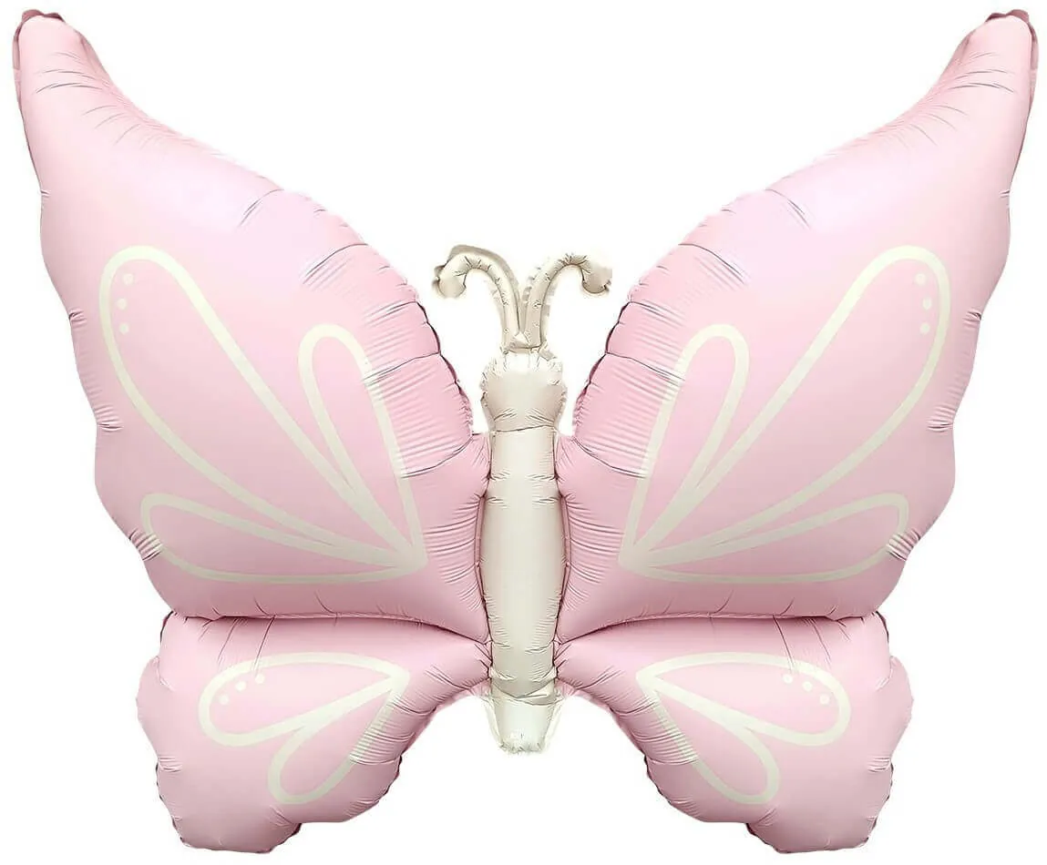 Воздушный шар - Фигура, Нежная бабочка, Розовый, 37''/94 см 