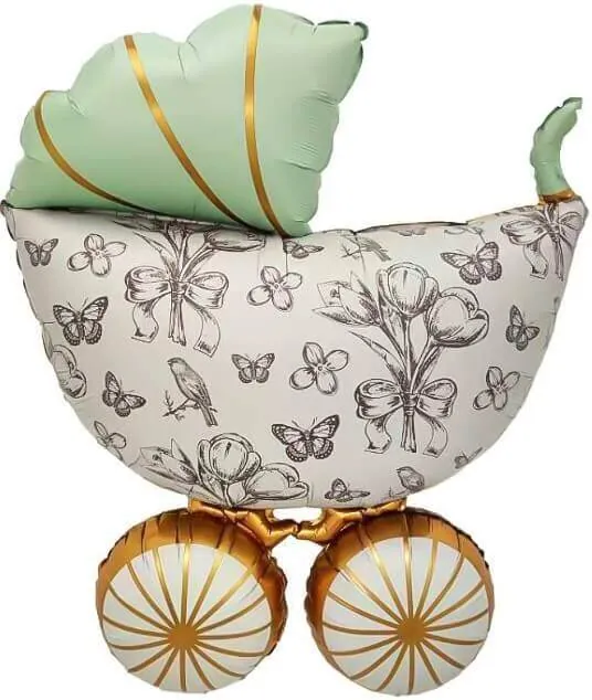 Воздушный шар - Фигура, Выписка, Коляска Ретро, Сатин 36''/91 см 