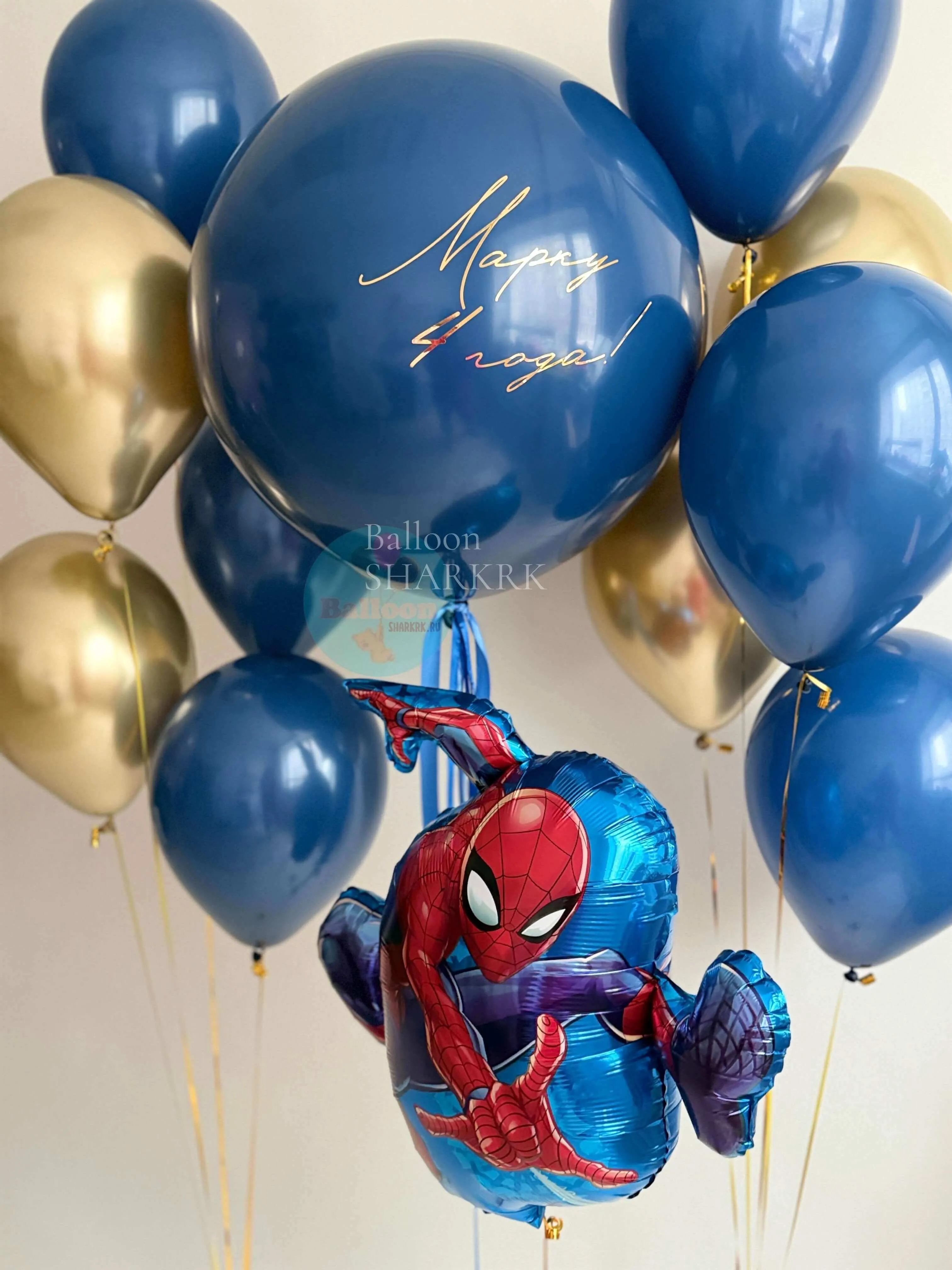 Воздушный шар - Комплект Паук (синий)