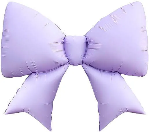 Воздушный шар - Фигура, Бант, Сиреневый, Сатин 39''/99 см 