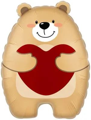 Фигура, Мишка с сердцем 21''/53 см