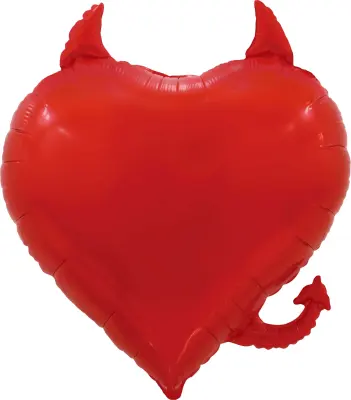 Фигура, Сердце, Чертенок, Красный 30''/76 см 