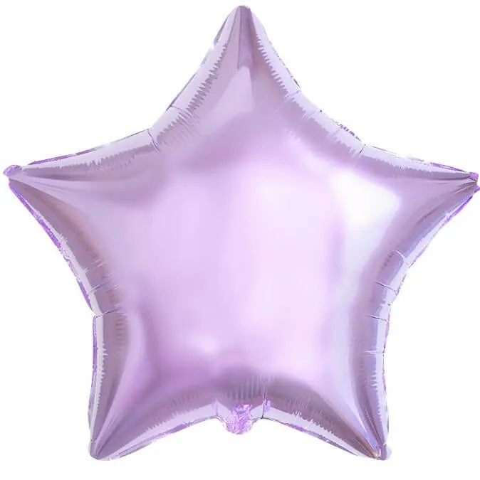 Воздушный шар - Звезда, Сиреневый, 18"/45 см