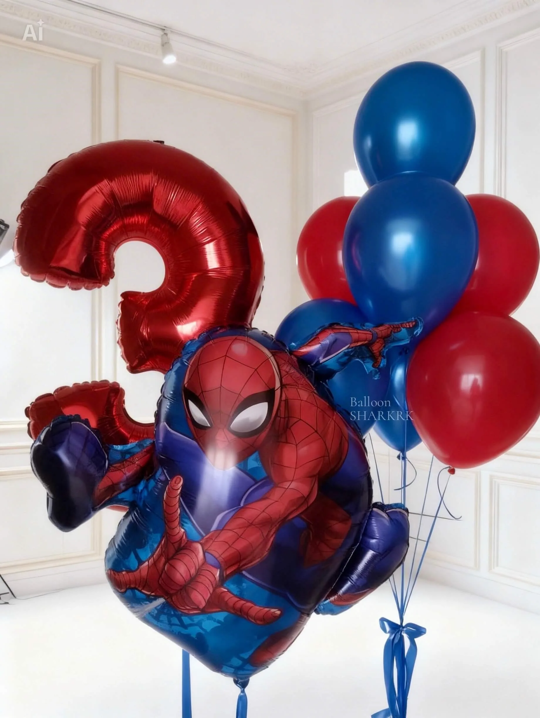 Праздничные шары: супергерой, цифра 3, для дня рождения