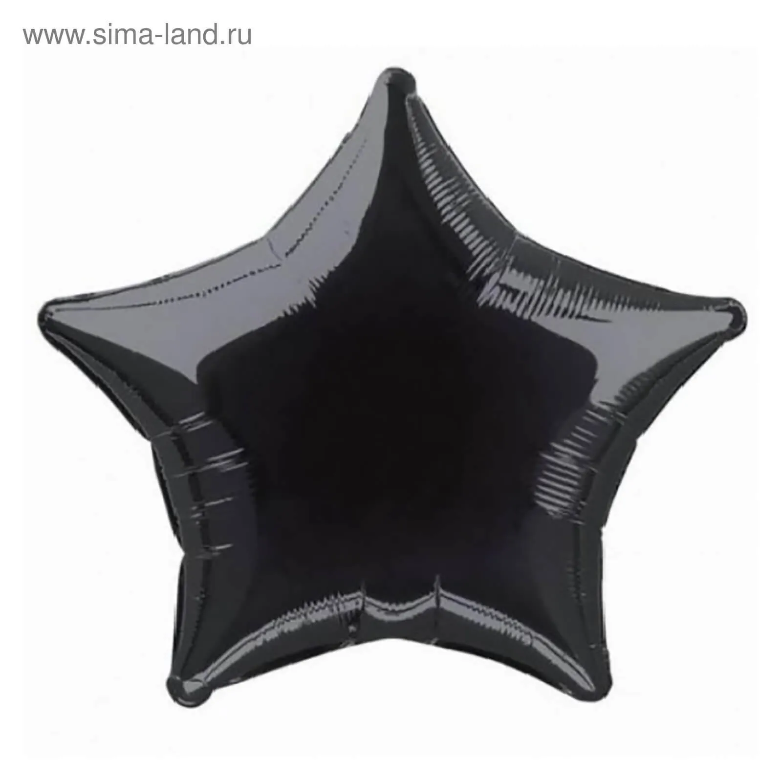 Воздушный шар - Звезда, Черный, 18"/45 см