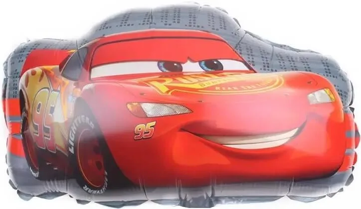 Фольгированный шар в виде Молнии Маккуина, красный гоночный автомобиль, номер 95.