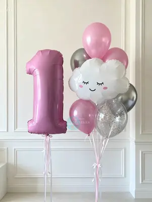Композиция шаров „Первый день рождения“