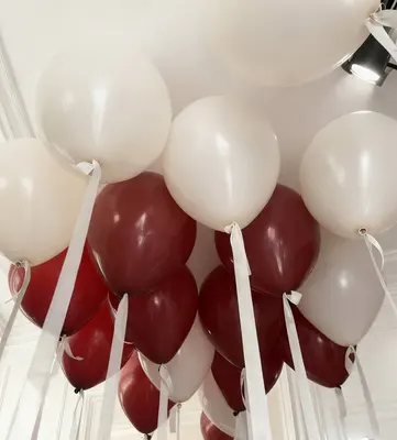 Бордо и крем на тканевой ленте