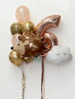 Композиция с ёжиком и облаком