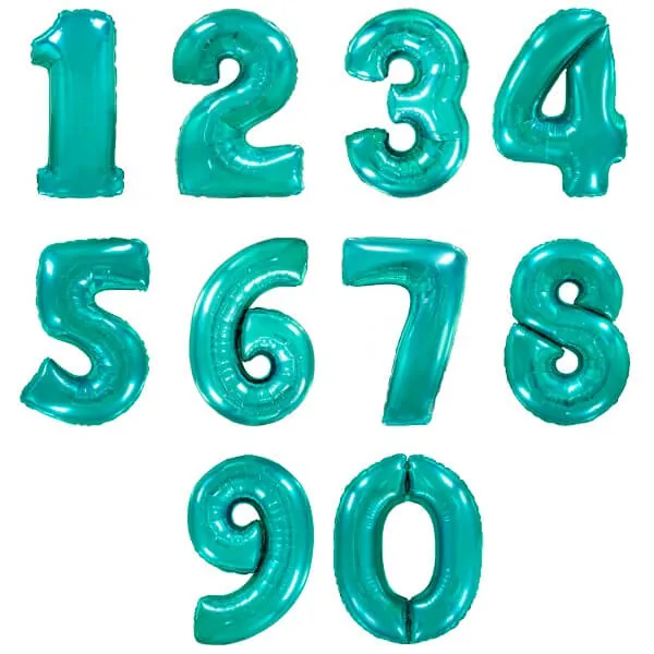 Воздушный шар - Цифра, Тиффани, 40"/100 см