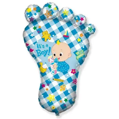 Воздушный шар - Фигура, Выписка, Ножка Мальчика, 38"/96 см