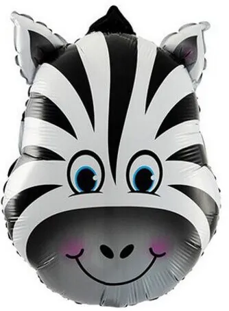 Воздушный шар - Фигура, Голова Зебры, 36"/91 см