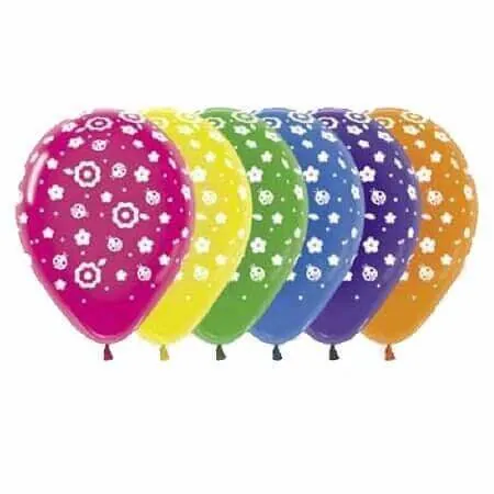 Гелиевый шар, Божья коровка и цветы, Кристалл