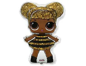 Воздушный шар - Фигура, Куклы ЛОЛ, Сияющая Королева, 35"/87 см