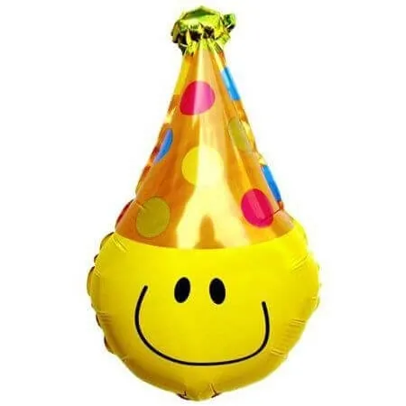 Воздушный шар - Фигура, Смайлик, В колпаке, 65 см