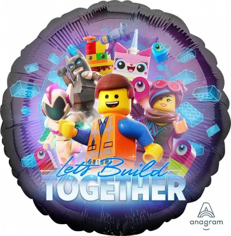 Воздушный шар - Круг, Лего, 18"/45 см