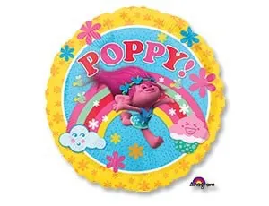 Воздушный шар - Круг, Тролли, 18"/45 см