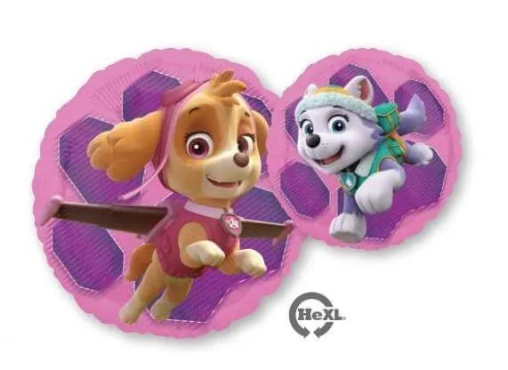 Воздушный шар - Круг, Щенячий патруль (Скай и Эверест), 18"/45 см