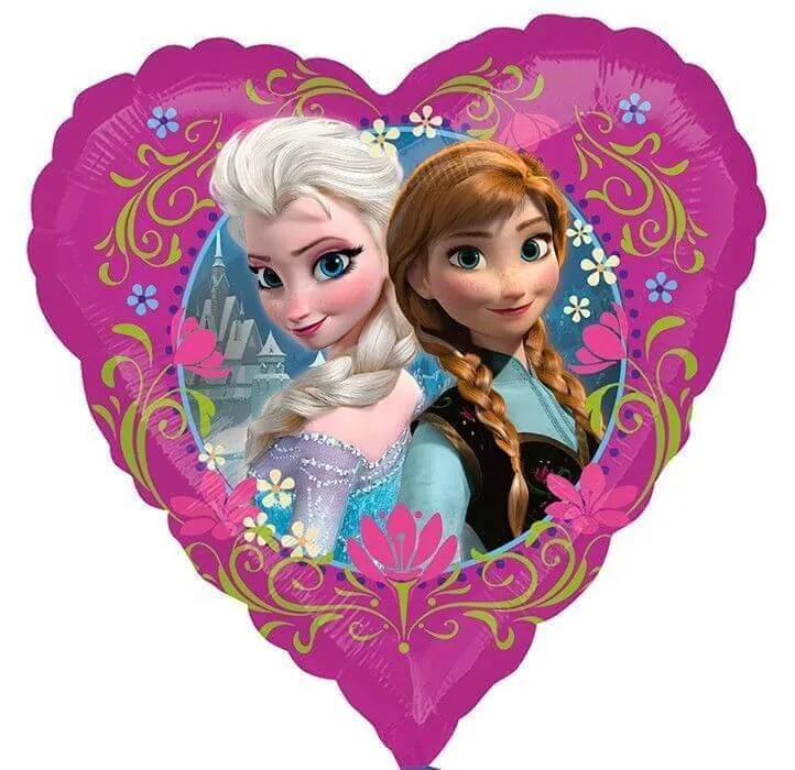 Сердце, Холодное Сердце, Северное сияние, 18"/45 см Воздушный шар - Сердце, Холодное Сердце, Северное сияние, 18"/45 см
