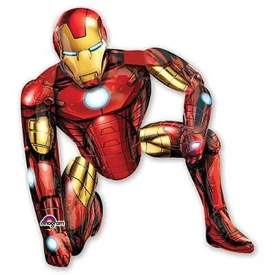 Воздушный шар - Ходячка, Железный человек, 44"/110 см