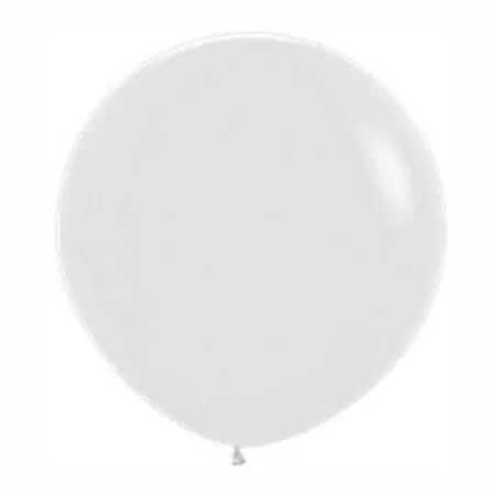 Воздушный шар - Гелиевый шар, Белый, 18"/45 см