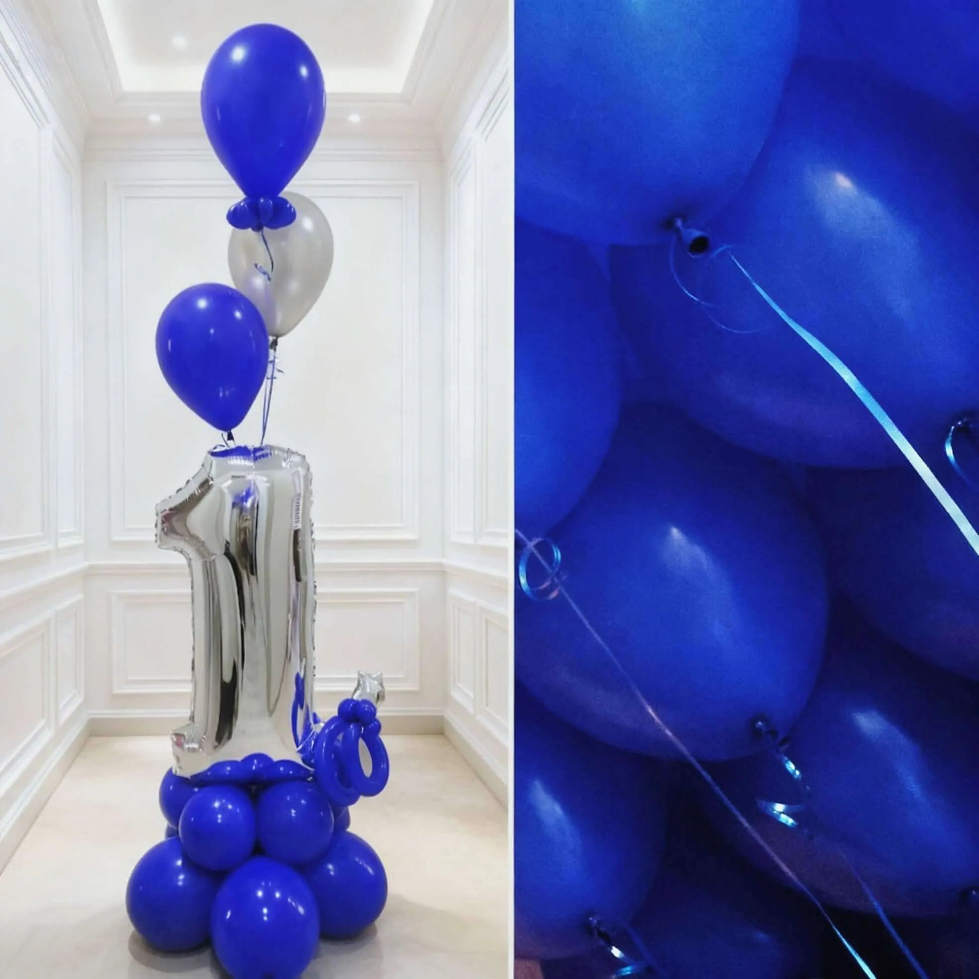 Воздушный шар - Цифра на подставке с гелиевыми шарами (2)