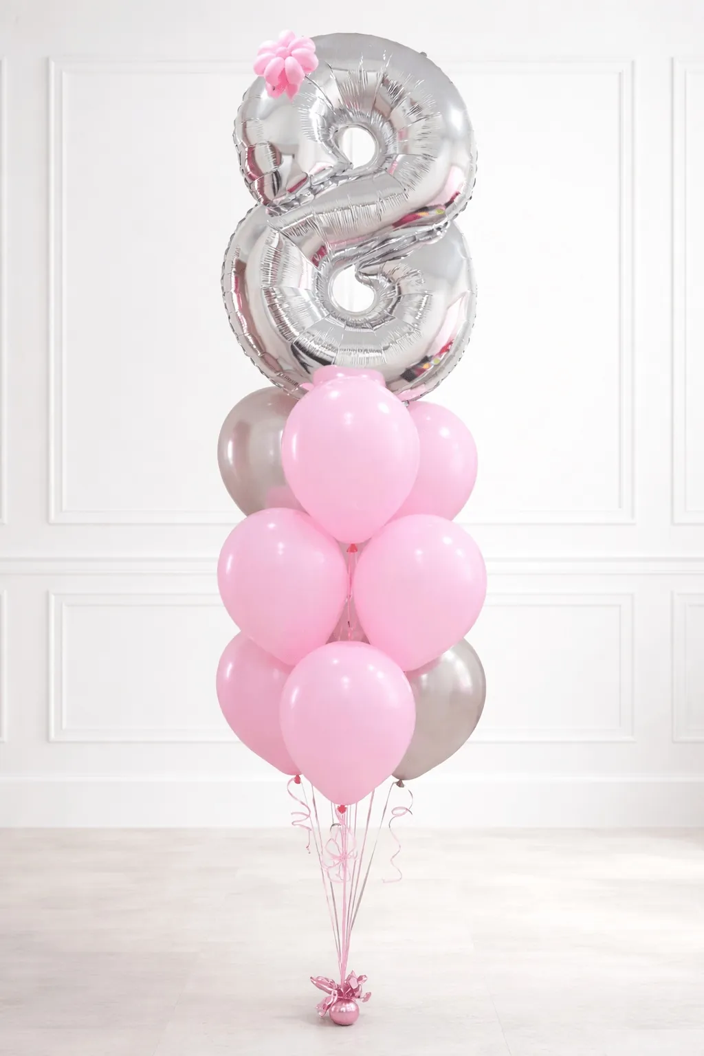 Воздушный шар - Фонтан Цифра (на выбор) + шарики