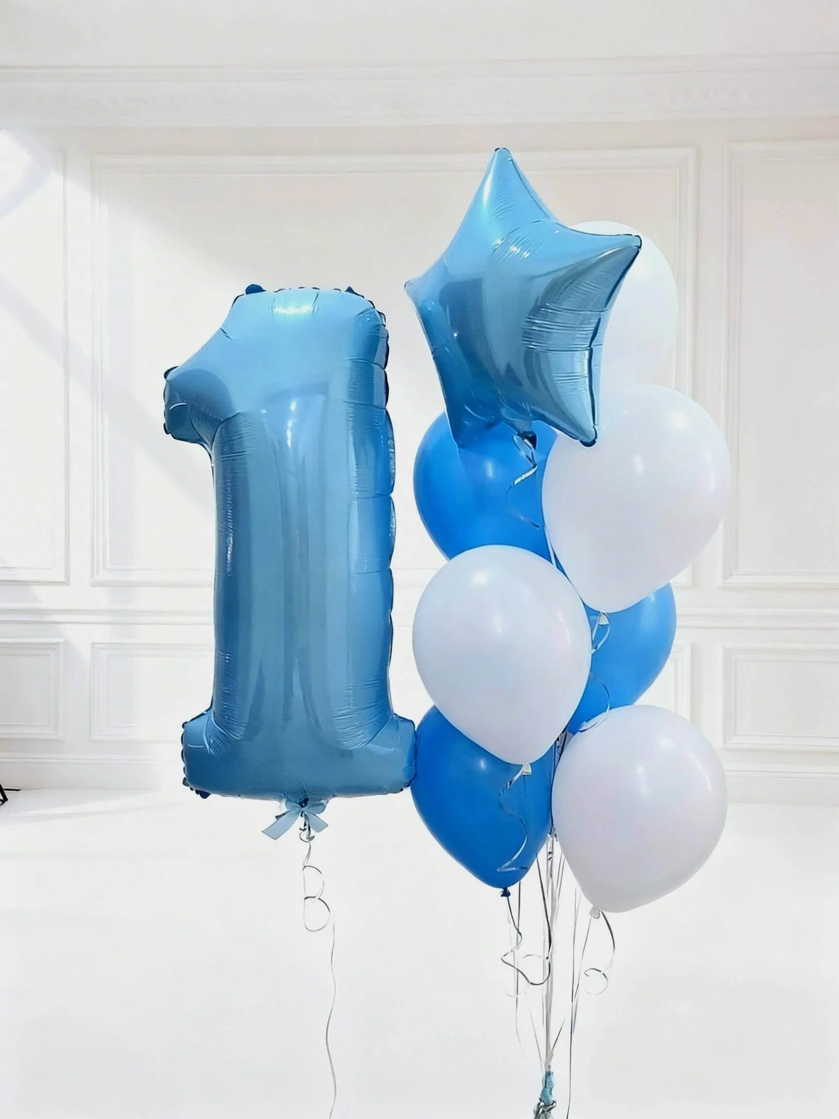 Воздушный шар - Фонтан с цифрой "Просто и со вкусом"