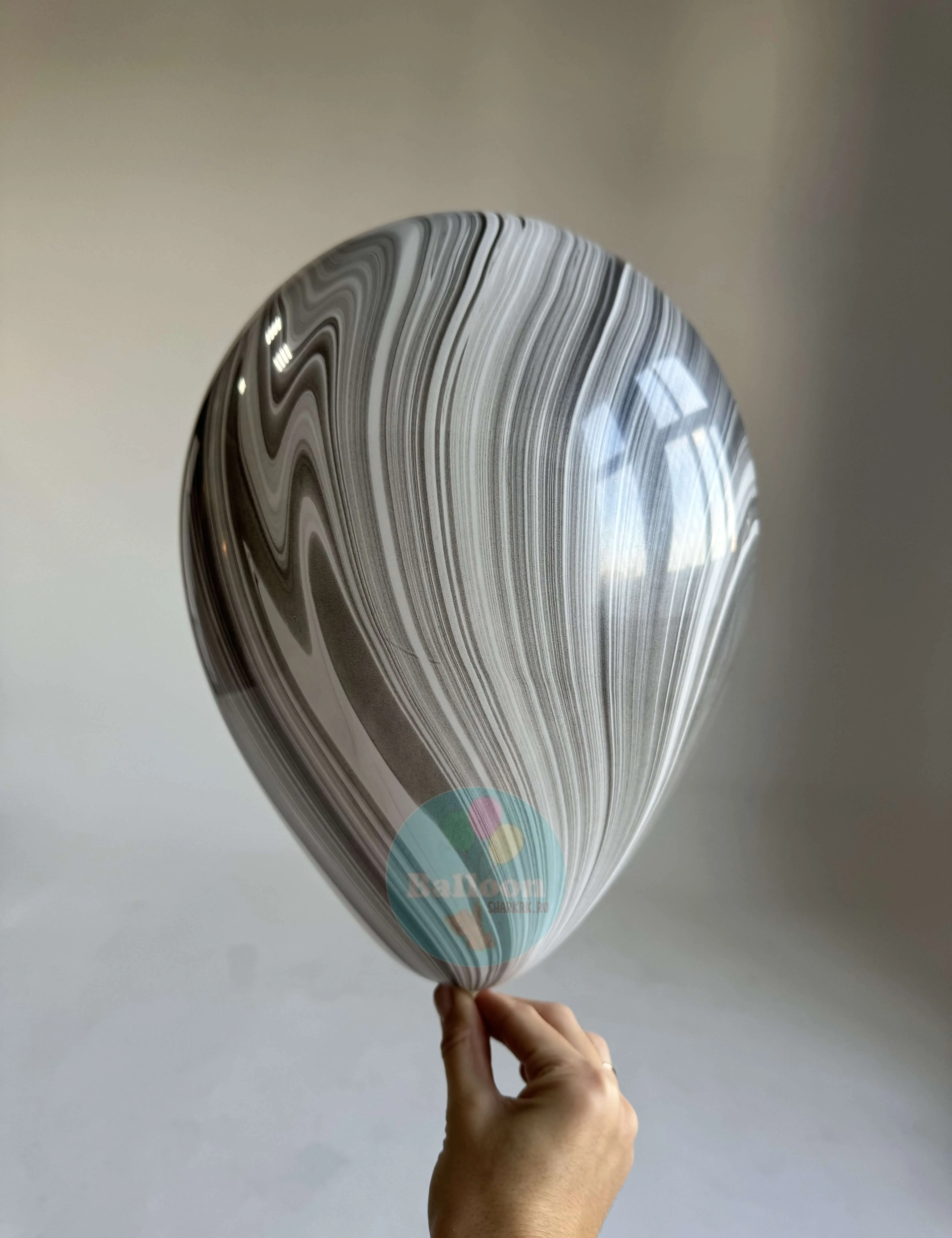 Гелиевый шар, Qualatex, Супер Агат, Серый, 11"/28 см