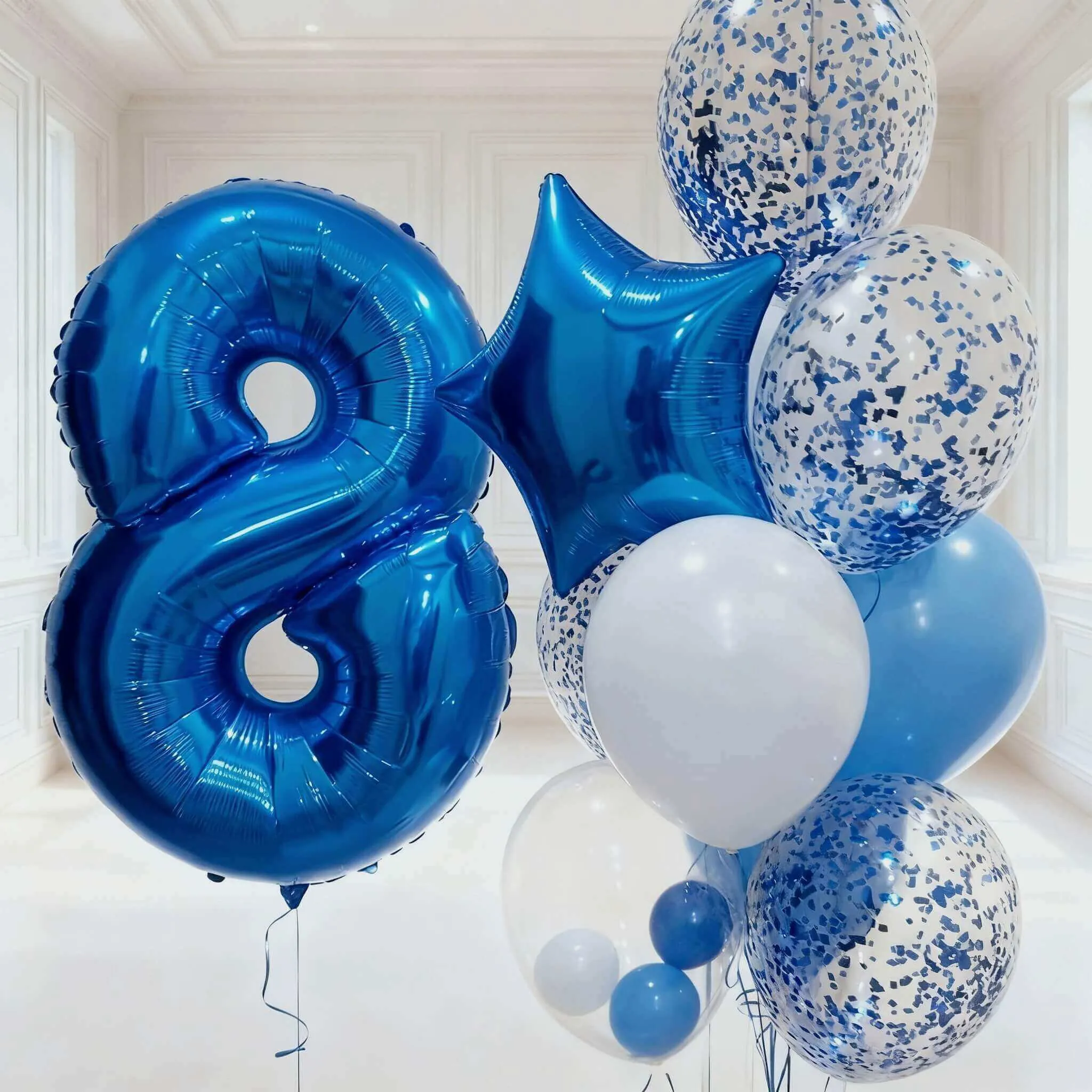 Воздушный шар - Набор цифра и фонтан Блеск