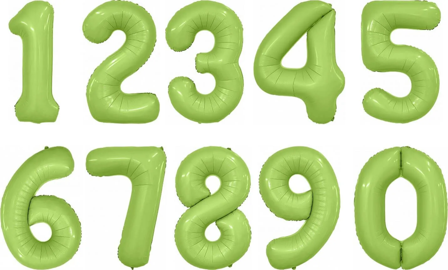 Воздушный шар - Цифра, Мистик Фисташка, 40"/100 см