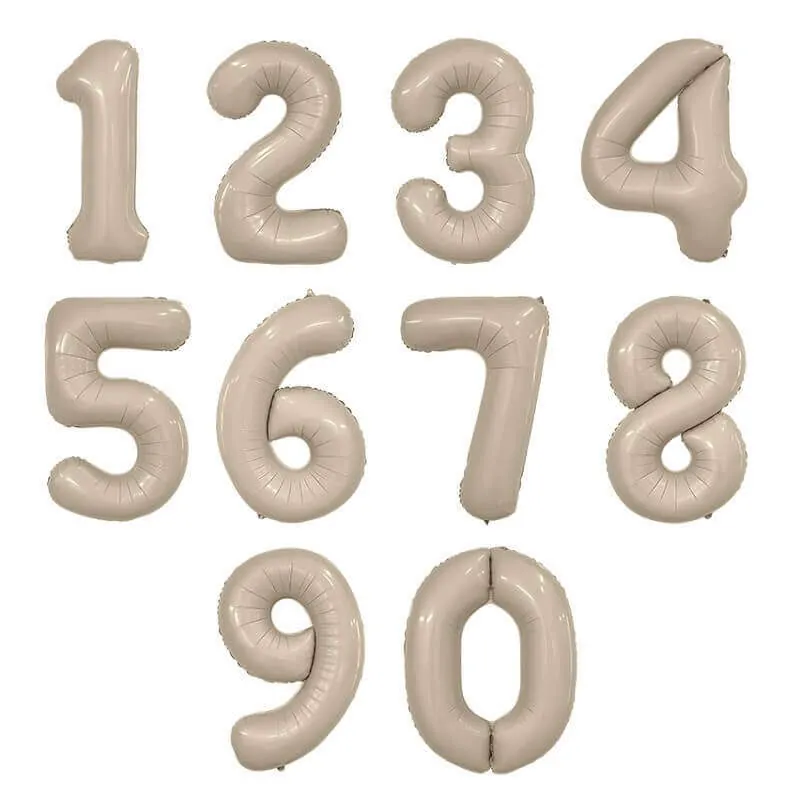 Воздушный шар - Цифра, Мистик Крем, 40"/100 см
