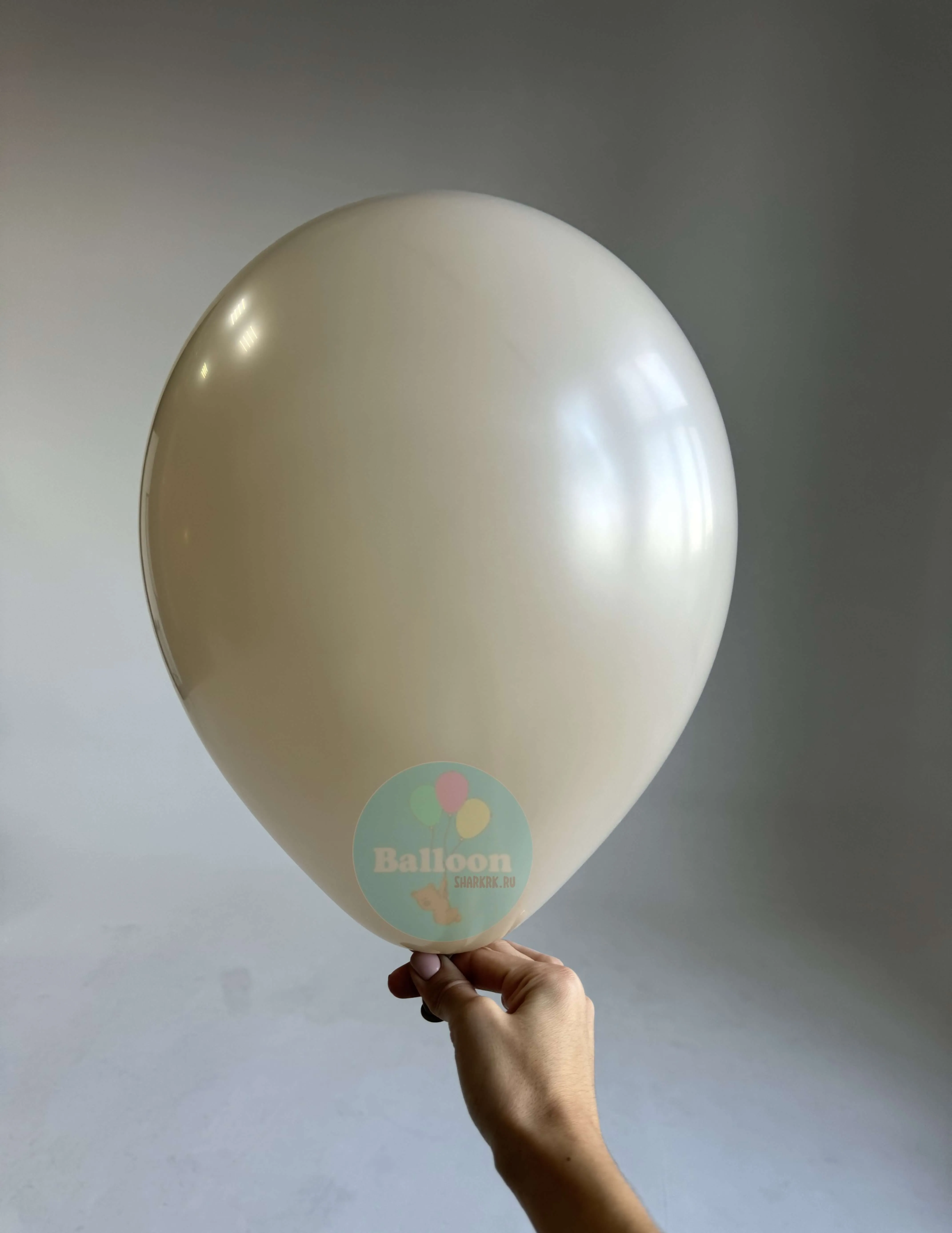 Гелиевый шар, Белый песок 12"/30 см